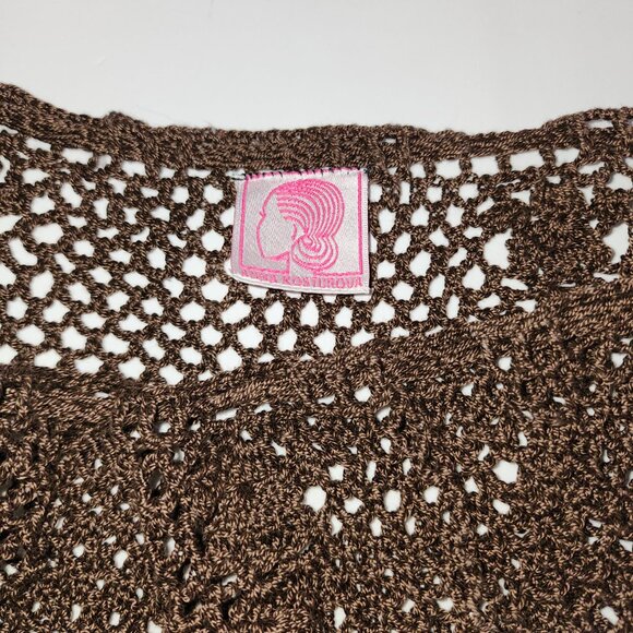 Vintage Anna Kosturova Crochet Swim Skirt Cover Up - Picture 7 of 7